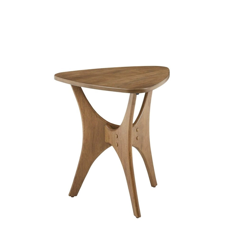 Table d'appoint latérale en bois triangulaire, table d'appoint moderne pour salon, chambre à coucher, studio