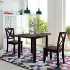 Ensemble de salle à manger 3 pièces avec 2 chaises pour petits espaces