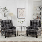 Fauteuil inclinable manuel avec accoudoirs, réglable, à oreilles, lot de 2