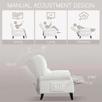 Fauteuil inclinable manuel avec accoudoirs, réglable, à oreilles, lot de 2