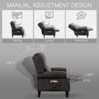 Fauteuil inclinable manuel avec accoudoirs, réglable, à oreilles, lot de 2