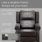 Fauteuil inclinable manuel avec accoudoirs, réglable, à oreilles, lot de 2