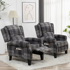 Fauteuil inclinable manuel avec accoudoirs, réglable, à oreilles, lot de 2