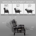 Fauteuil inclinable manuel avec accoudoirs, réglable, à oreilles, lot de 2