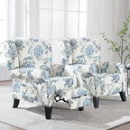 Fauteuil inclinable manuel avec accoudoirs, réglable, à oreilles, lot de 2