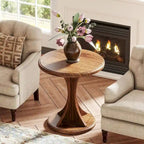 Table d'appoint ronde pour salon, petite table d'appoint en bois pour canapé, montage facile
