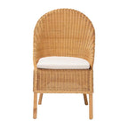 Chaise de salle à manger en rotin Camelia Bohème Miel Clair
