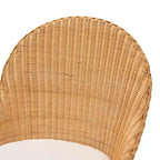 Chaise de salle à manger en rotin Camelia Bohème Miel Clair
