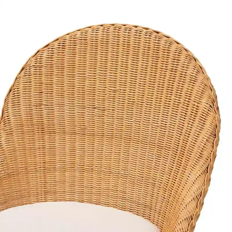 Chaise de salle à manger en rotin Camelia Bohème Miel Clair