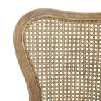 Chaises de salle à manger Reno Farmhouse en bois d'hévéa avec dossier en rotin (lot de 2)