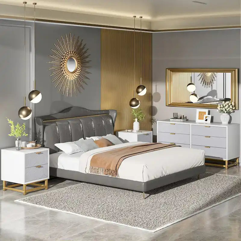 Commode à 6 tiroirs pour chambre à coucher, commode en bois
