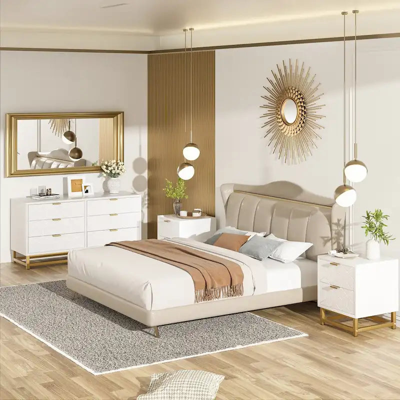 Commode à 6 tiroirs pour chambre à coucher, commode en bois