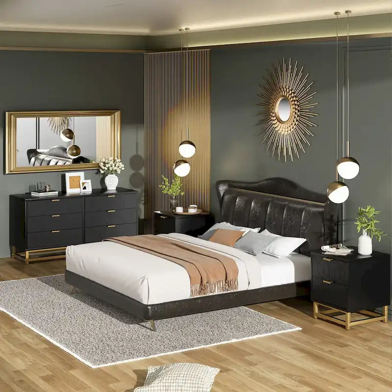 Commode à 6 tiroirs pour chambre à coucher, commode en bois